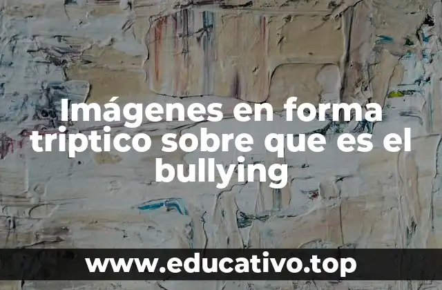 Imágenes en forma triptico sobre que es el bullying