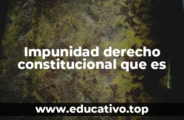 Impunidad derecho constitucional que es