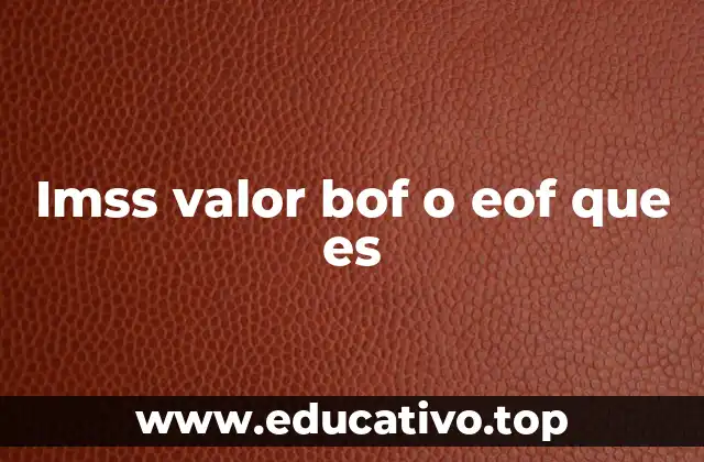 Imss valor bof o eof que es