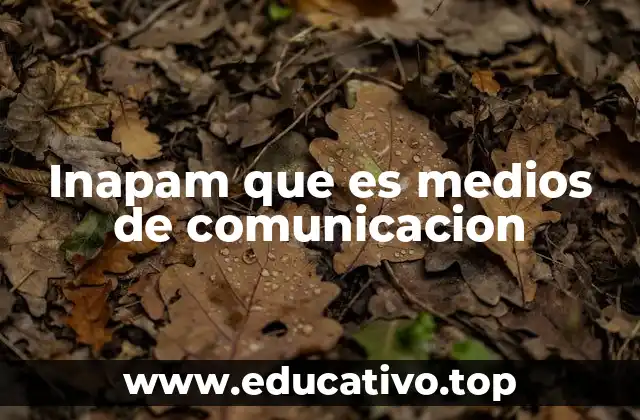 Inapam que es medios de comunicacion