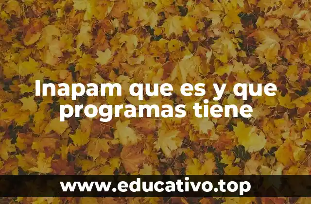 Inapam que es y que programas tiene