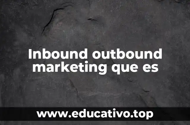 Inbound outbound marketing que es