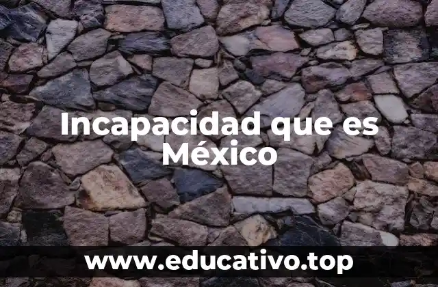 Tipos de incapacidad reconocidas en el sistema mexicano