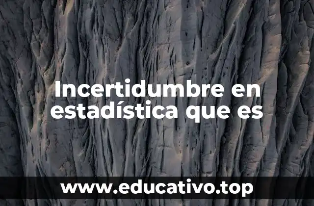 Incertidumbre en estadística que es
