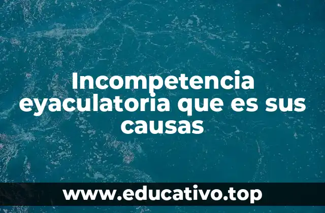 Incompetencia eyaculatoria que es sus causas