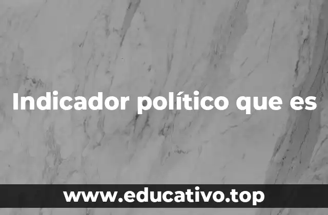 Indicador político que es
