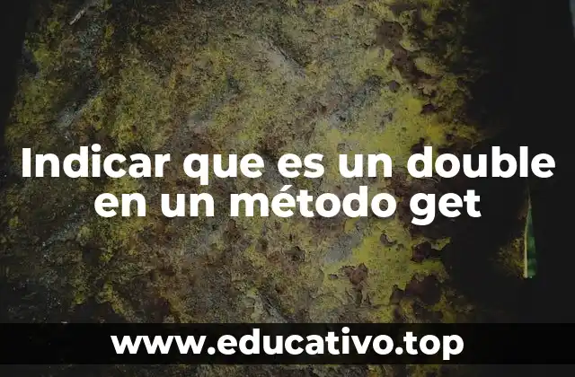 Indicar que es un double en un método get