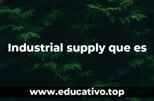 Industrial supply que es