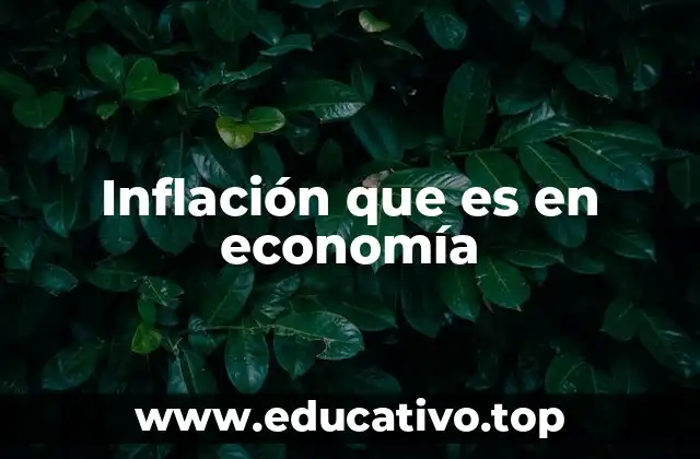 Inflación que es en economía