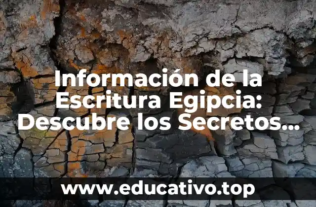 Información de la Escritura Egipcia: Descubre los Secretos de la Antigua Civilización