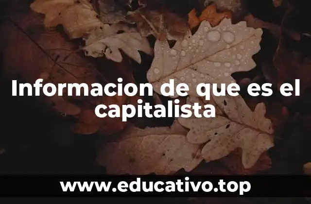 El papel del capitalista en la economía moderna