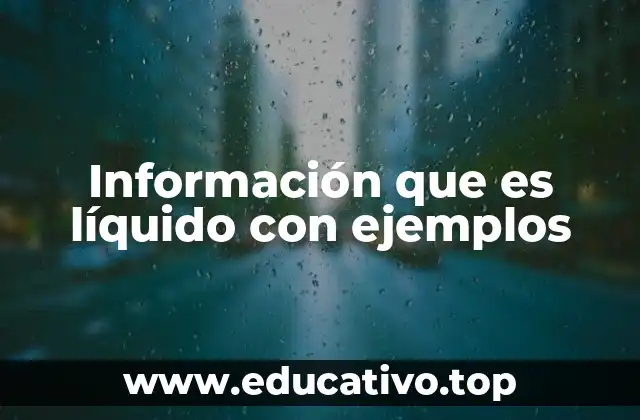 La información en los medios líquidos y su importancia en la ciencia