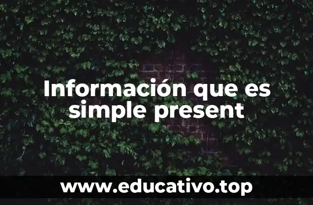 Información que es simple present
