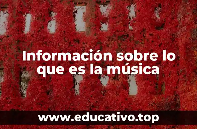 Información sobre lo que es la música