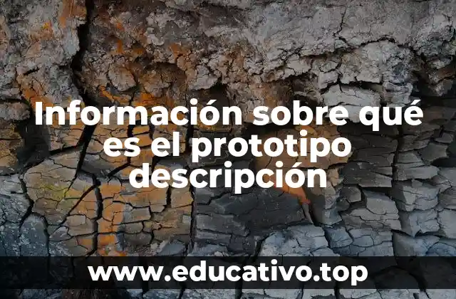 Información sobre qué es el prototipo descripción