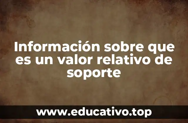Información sobre que es un valor relativo de soporte
