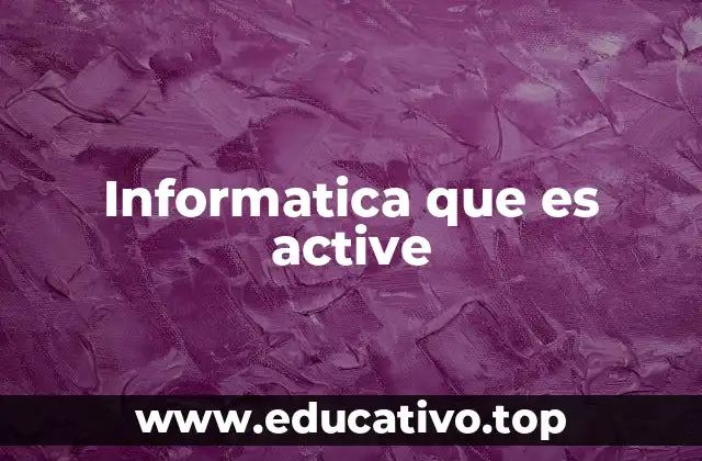 Informatica que es active