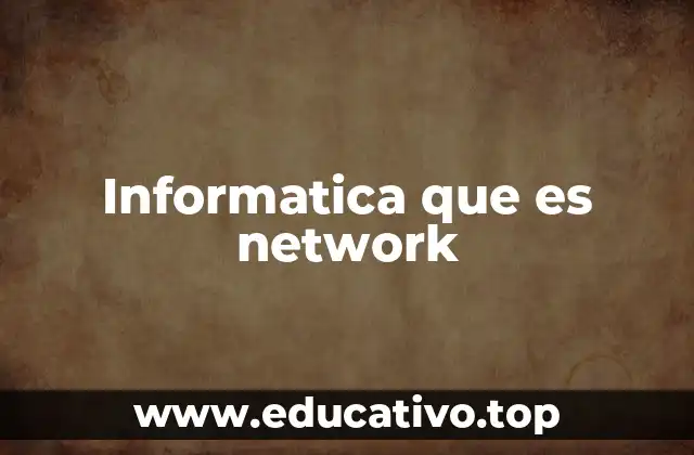 Informatica que es network