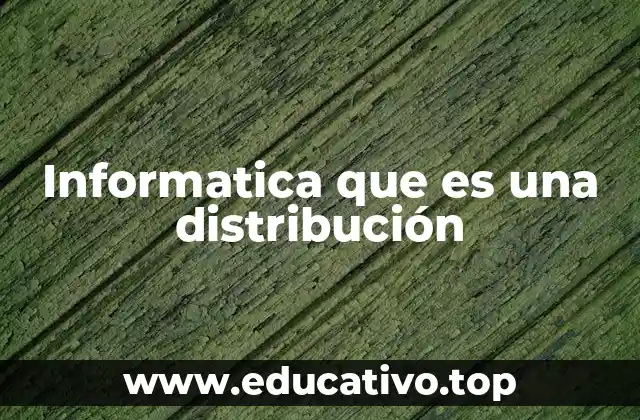 Informatica que es una distribución