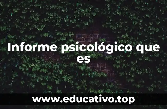 El papel del psicólogo en la elaboración del informe