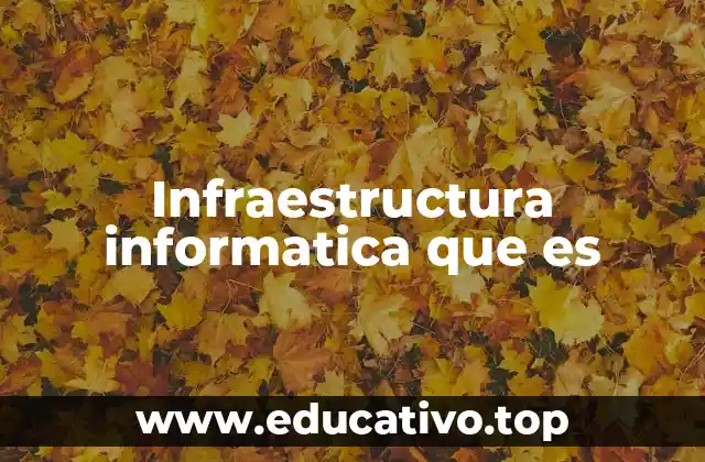 Infraestructura informatica que es