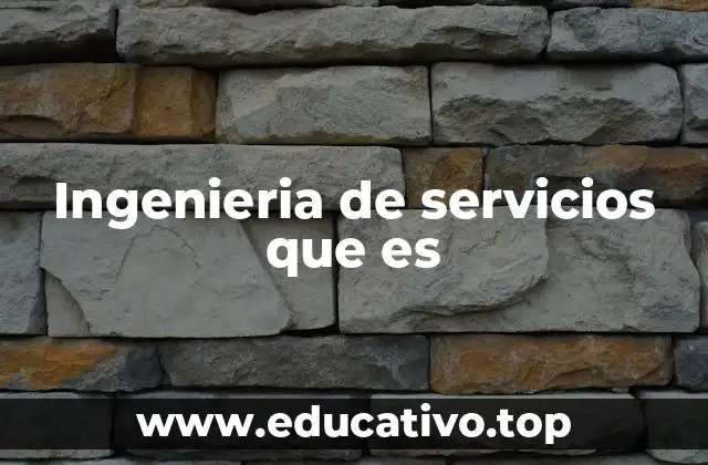 Ingenieria de servicios que es