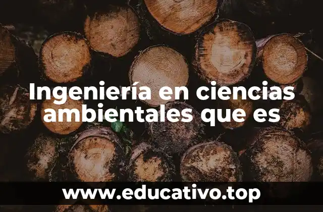 Ingeniería en ciencias ambientales que es