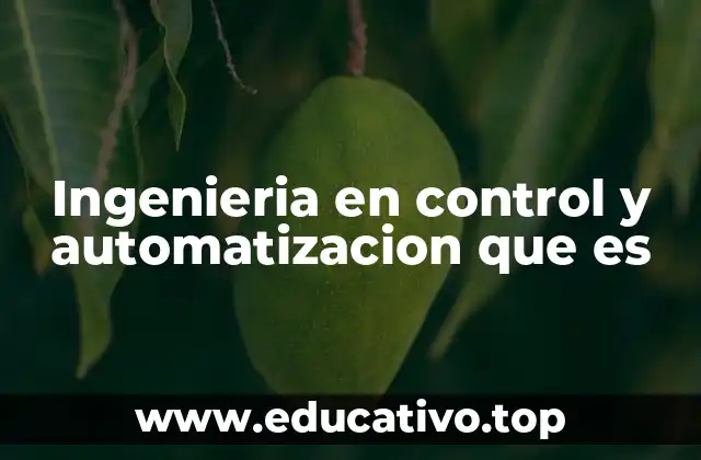 Ingenieria en control y automatizacion que es