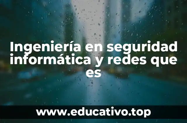 Ingeniería en seguridad informática y redes que es