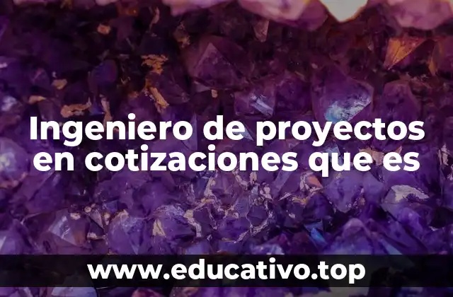 Ingeniero de proyectos en cotizaciones que es