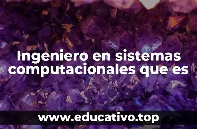 Ingeniero en sistemas computacionales que es