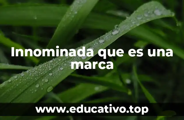 Innominada que es una marca