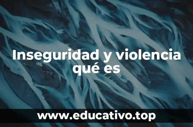 Inseguridad y violencia qué es