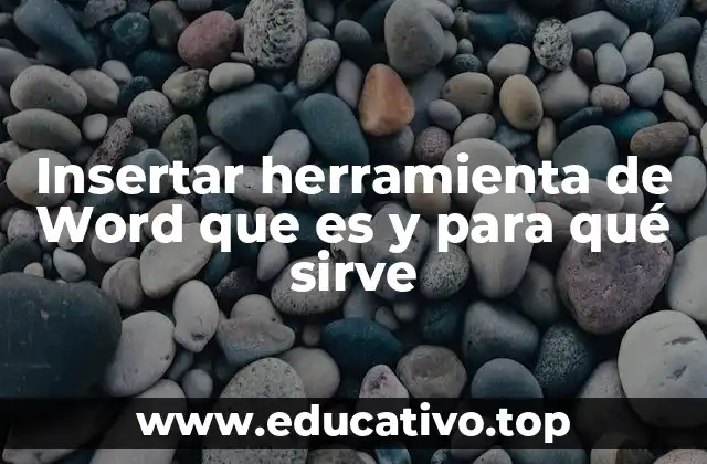 Insertar herramienta de Word que es y para qué sirve