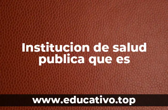 Institucion de salud publica que es
