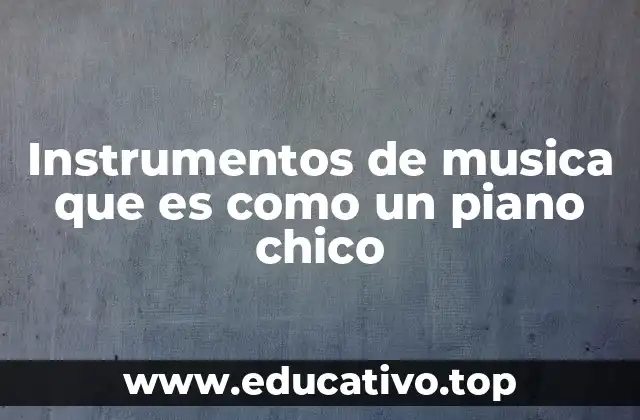 Instrumentos de musica que es como un piano chico