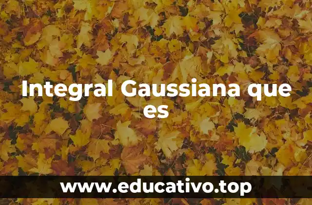 Integral Gaussiana que es