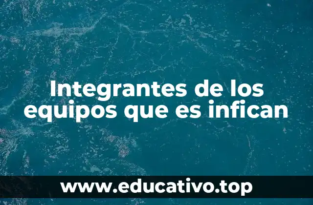 Integrantes de los equipos que es infican