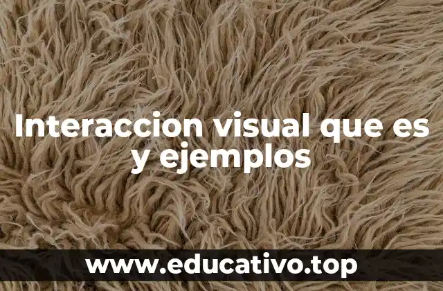 Interaccion visual que es y ejemplos