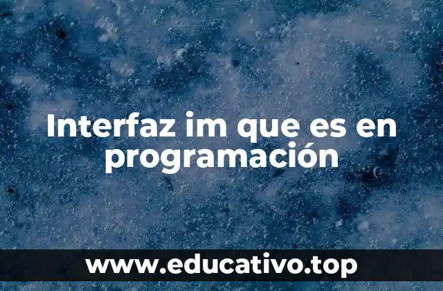 Interfaz im que es en programación