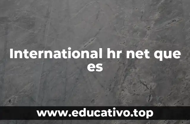 International hr net que es