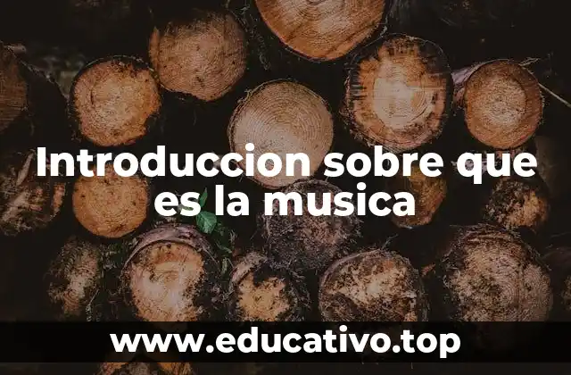 Introduccion sobre que es la musica