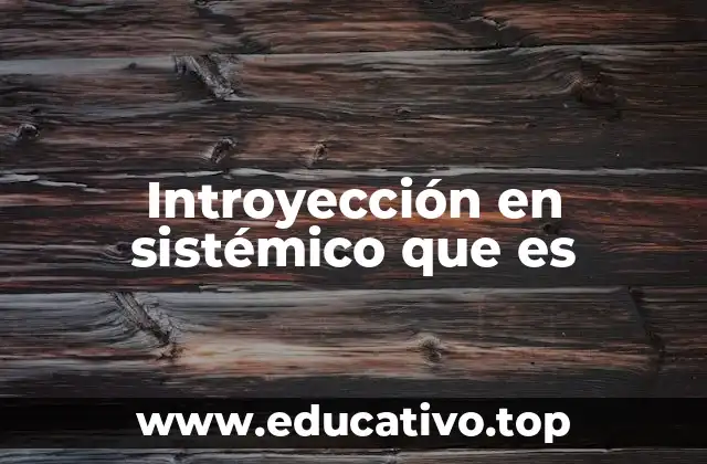 Introyección en sistémico que es