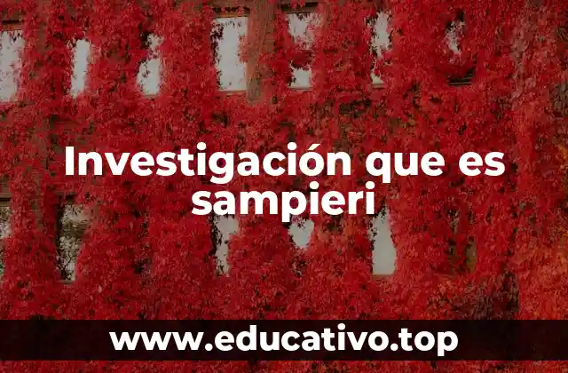 Investigación que es sampieri