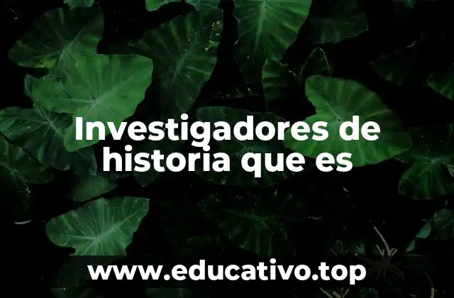 Investigadores de historia que es