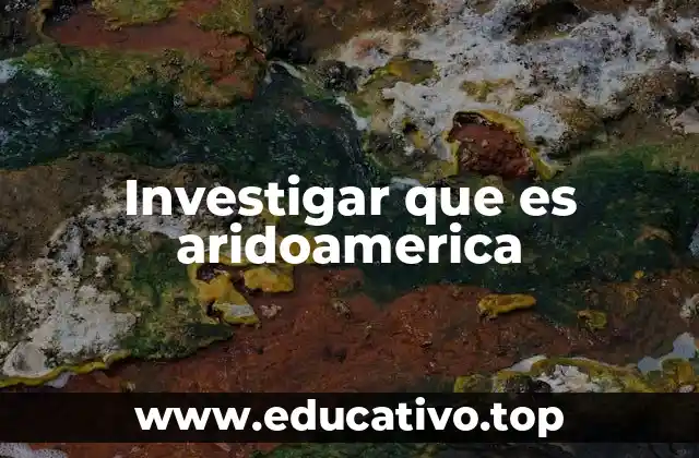 Investigar que es aridoamerica