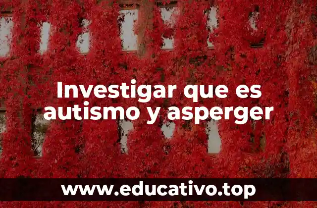 Investigar que es autismo y asperger