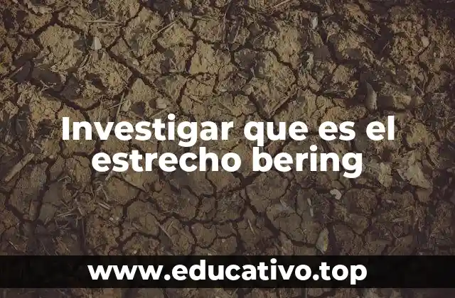 Investigar que es el estrecho bering