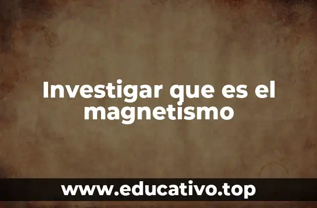 Investigar que es el magnetismo