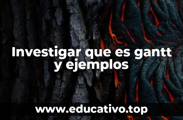 Investigar que es gantt y ejemplos